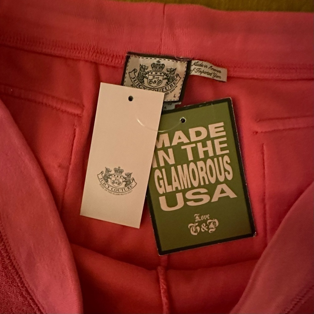 Juicy Couture Martinique Crop Snap Pocket Pant NWT Hot Pink Large - Picture 11 of 15